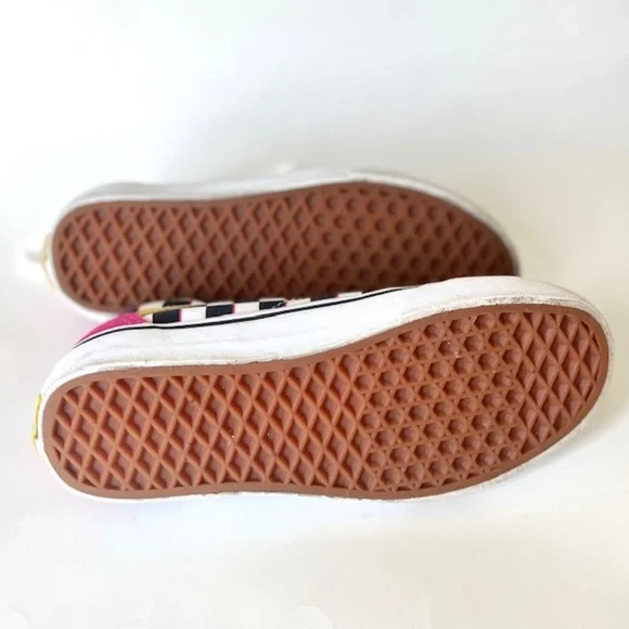 Vans. Blue, Yellow & Magenta  Black & White Checker Old School Sneakers - Picture 7 of 7